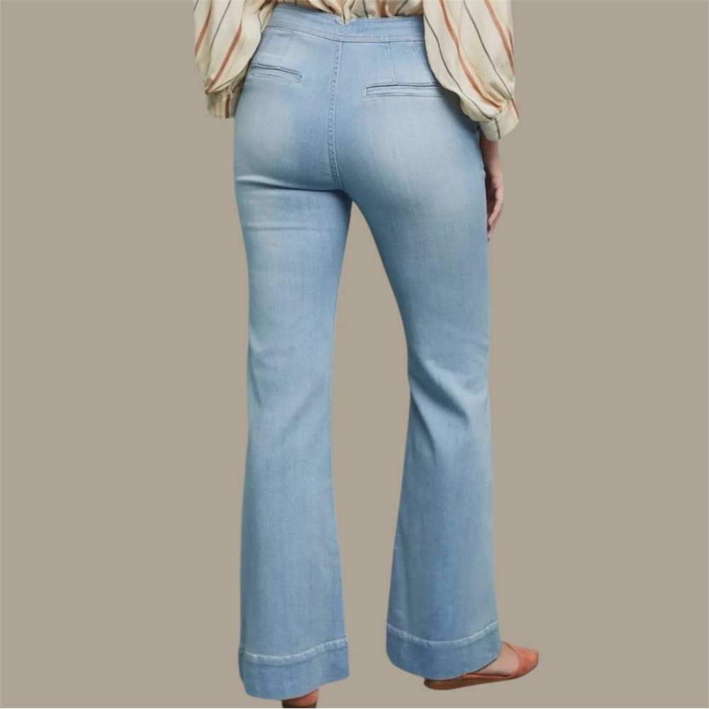 Pilcro and the Letterpress‎ Light Blue High Rose Bootcut Jeans Sz 30 - Picture 2 of 11